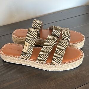 Maui and Sons Black and Tan Espadrilles